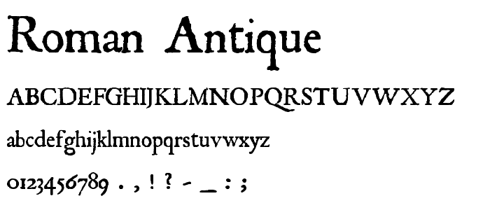 Roman Antique font